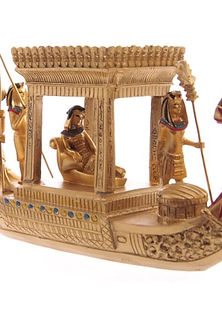 Golden Egyptian Canopy Boat