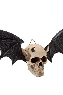 Devil Bat Skull Wall Plaque