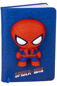 SPIDERMAN - notebook squishy, blue