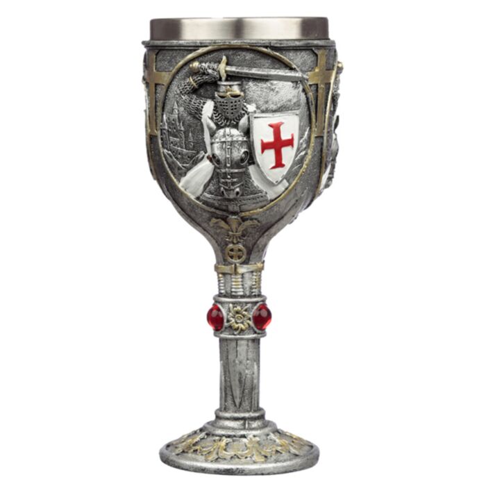 Διακοσμητικό goblet με έφιππο ιππότη Σταυροφόρο